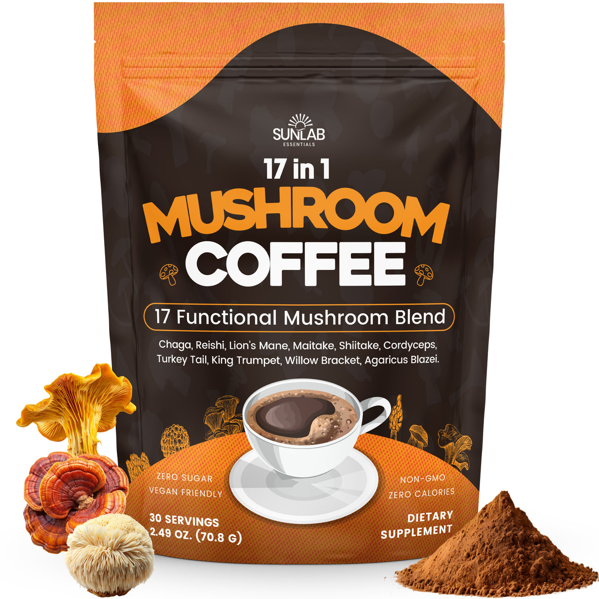 17 Functional Mushroom Blend Instant Coffee (70g)