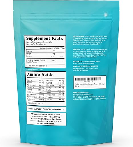 Collagen Peptides Powder Hydrolyzed Bovine - Unflavored (10.5oz)