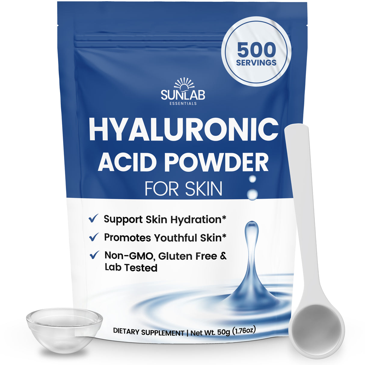Pure Hyaluronic Acid Powder for Skin & Face (50g)