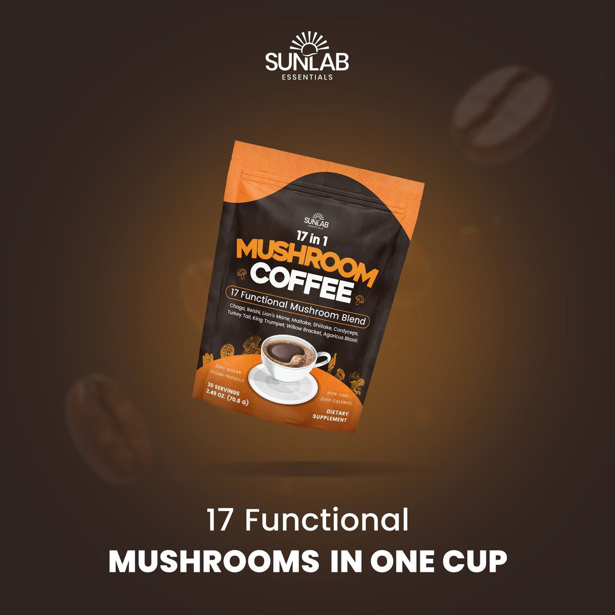 17 Functional Mushroom Blend Instant Coffee (70g)