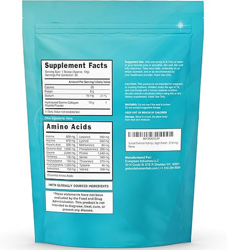 Collagen Peptides Powder Hydrolyzed Bovine - Unflavored (10.5oz)
