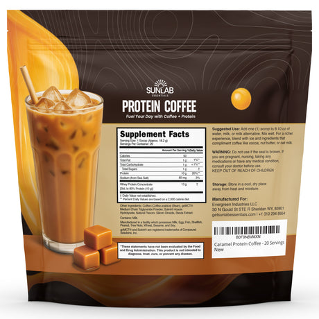 Caramel Protein Instant Coffee Powder (364g)