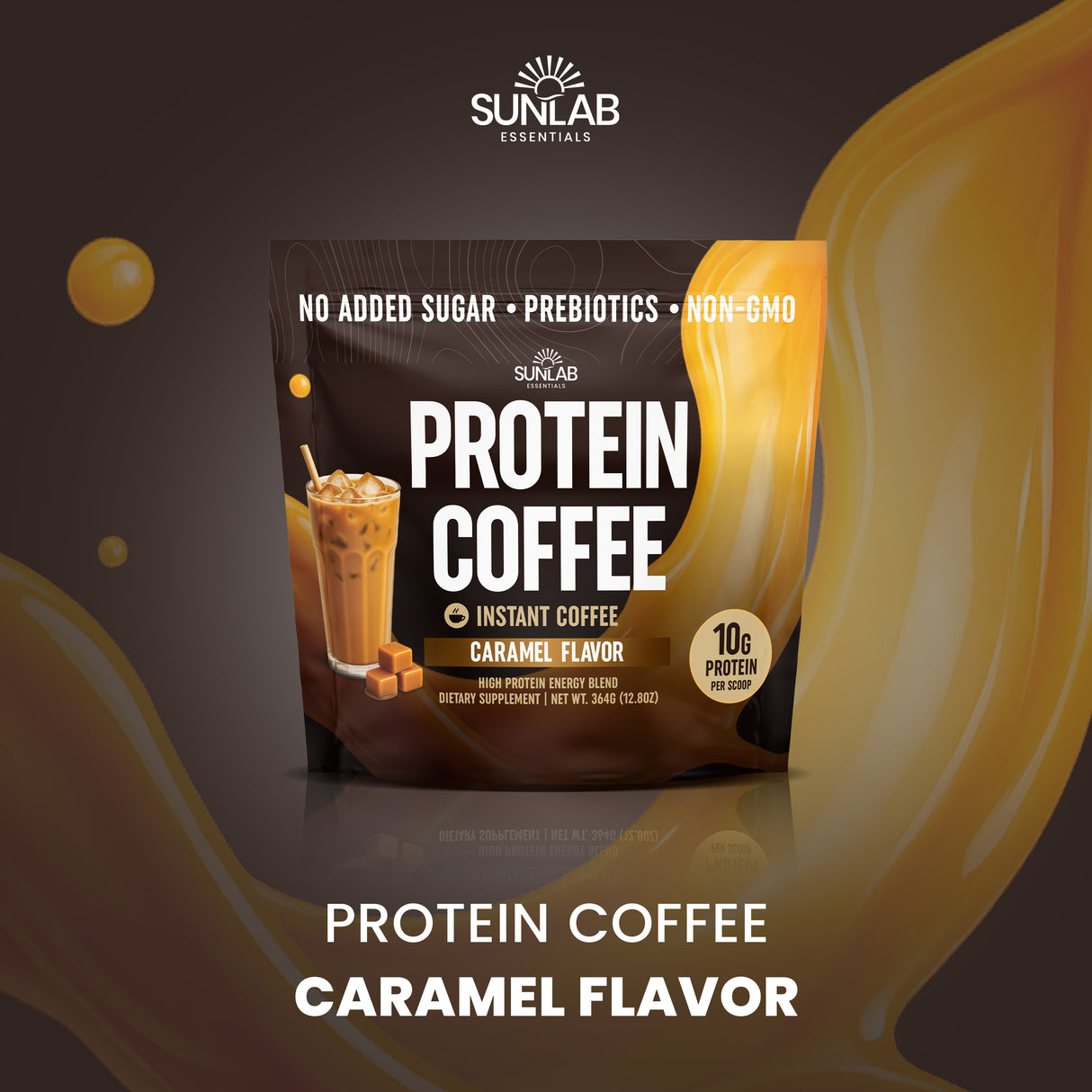 Caramel Protein Instant Coffee Powder (364g)